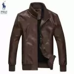 veste polo hommes nouveau pas cher style tirette mode brun qwa